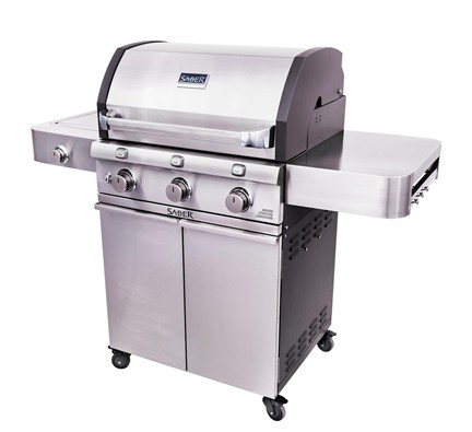 Deluxe Stainless Three Burner Gas Grill