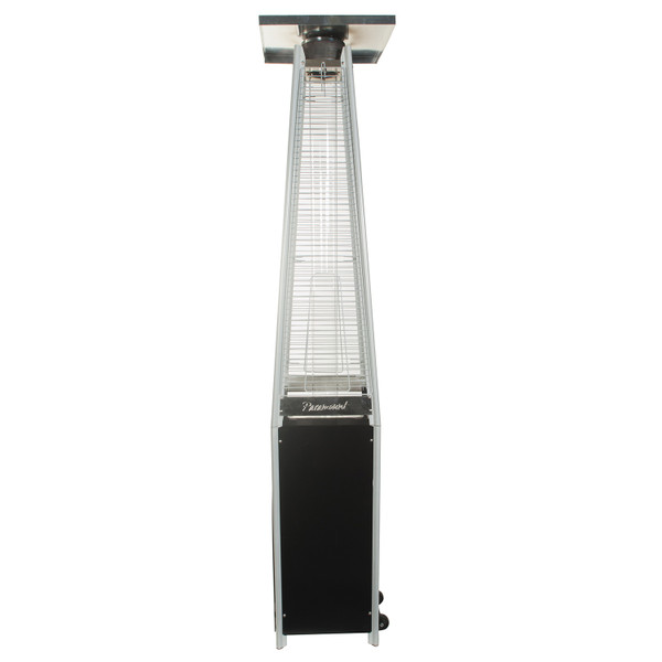 PARAMOUNT FLAME PATIO HEATER, BLACK AND SILVER