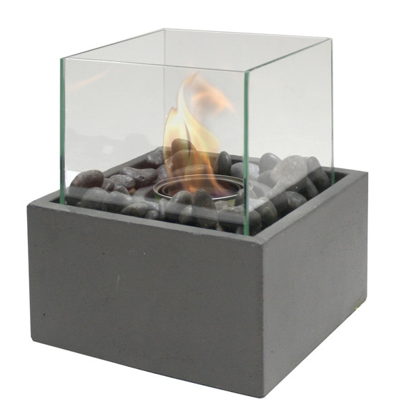 PARAMOUNT TABLETOP CONCRETE FIRE COLUMN, SQUARE