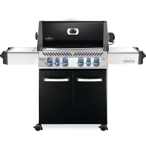 PRESTIGE® 500 NATURAL GAS GRILL WITH INFRARED SIDE AND REAR BURNERS, BLACK